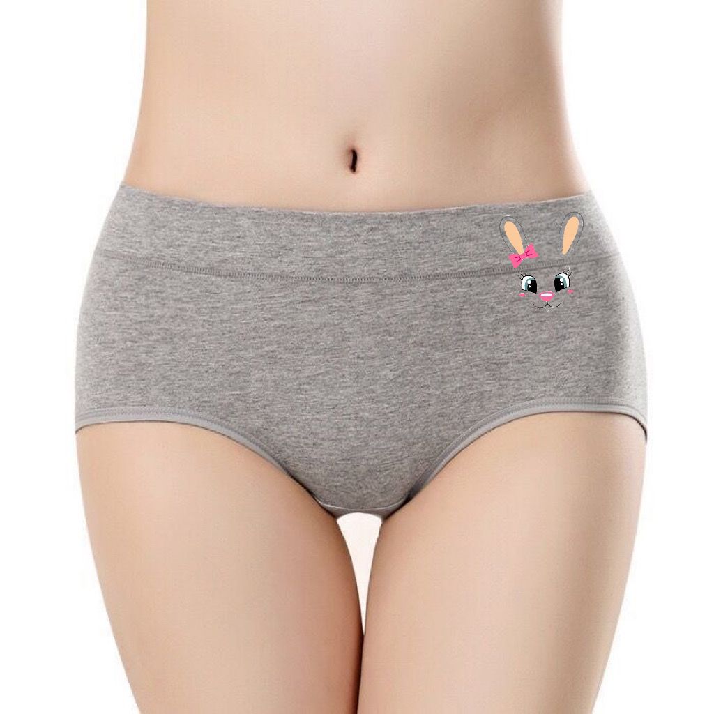 5 pieces of mid-waist women's cotton underwear hip-lifting shape large-size girls' briefs head shape body tummy control underwear pants