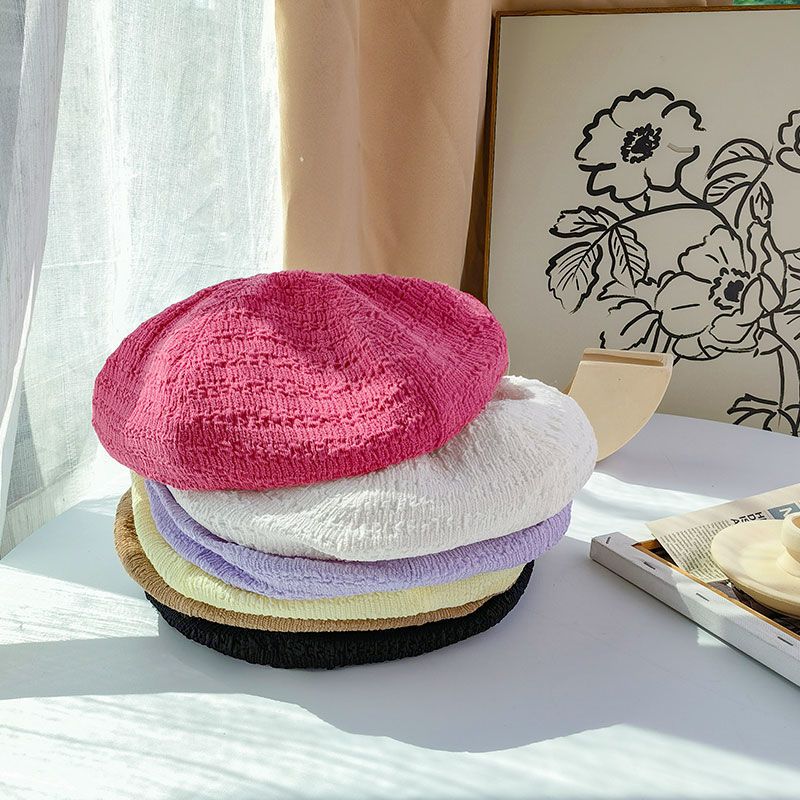 Beret hat girls spring and summer thin section niche painter hat shopping retro literature and art cute beret hat trendy outing