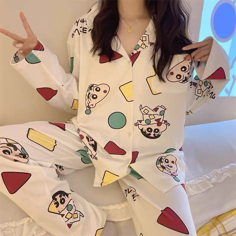 New ins pajamas women's spring and autumn long-sleeved thin section high-end Japanese cute student home service suit spring and summer