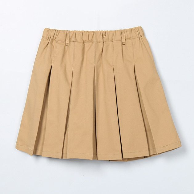 Eaton same style girl's khaki beige pleated skirt preppy skirt children's navy blue dark blue summer dress skirt