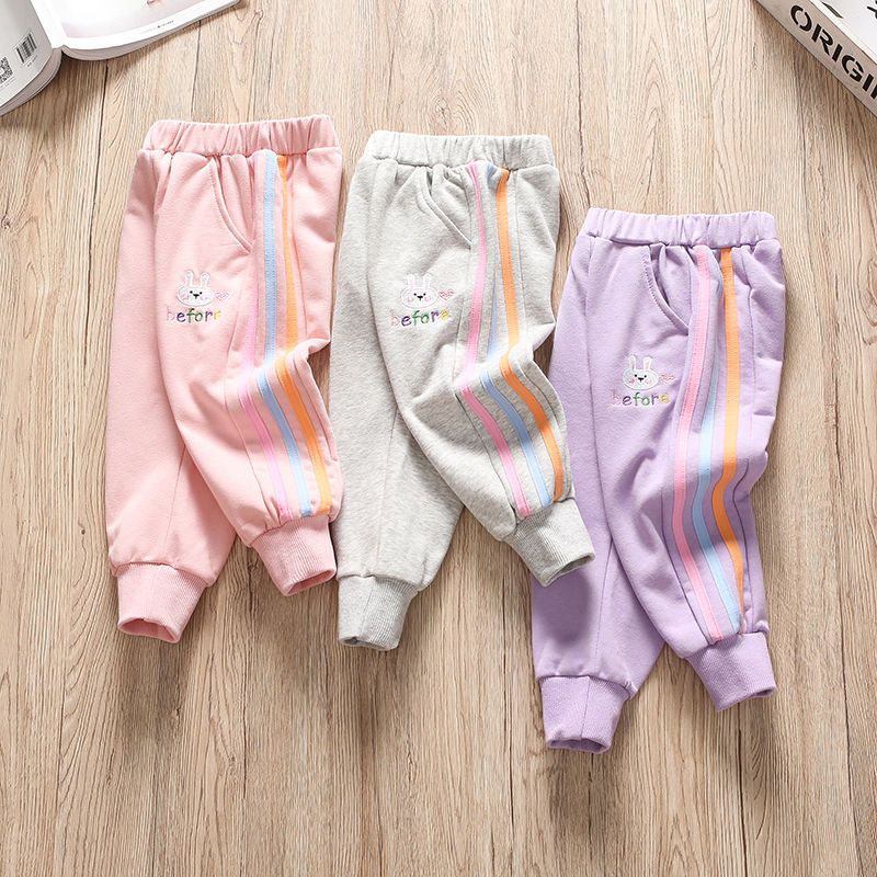 Girls pants foreign style 3 years old 5 middle and young children casual sports trousers children's school pants Korean version baby outerwear pants
