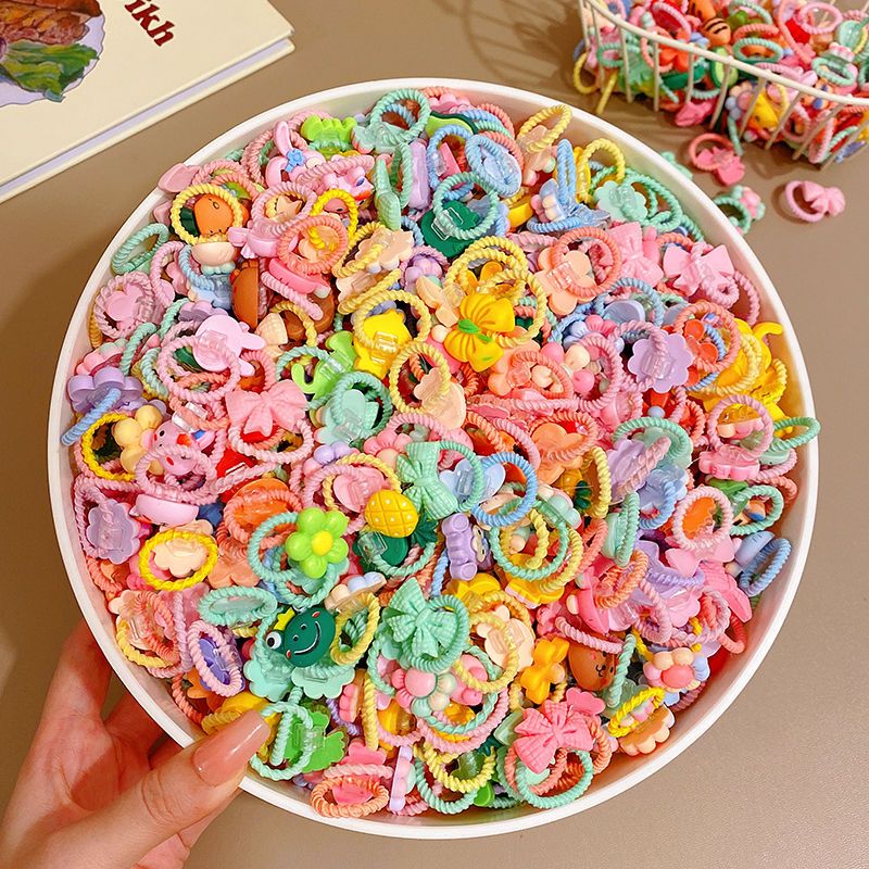 Tie hair small rubber band summer baby baby tie small chirp thumb ring children do not hurt hair head rope hair accessories hair ring