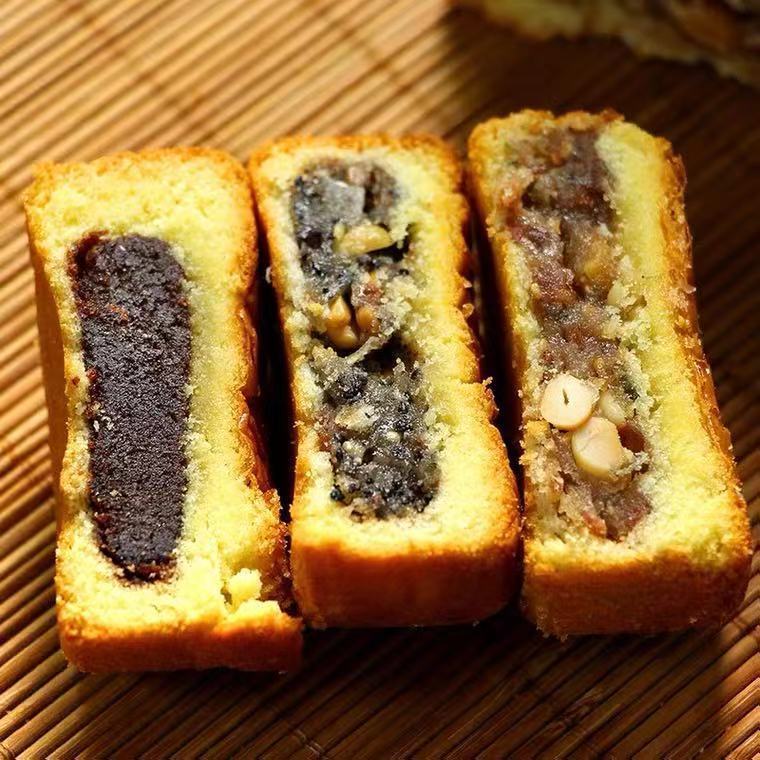 蛋月烧月饼五仁黑芝麻老式蛋糕片月饼批发传统中秋月饼糕点