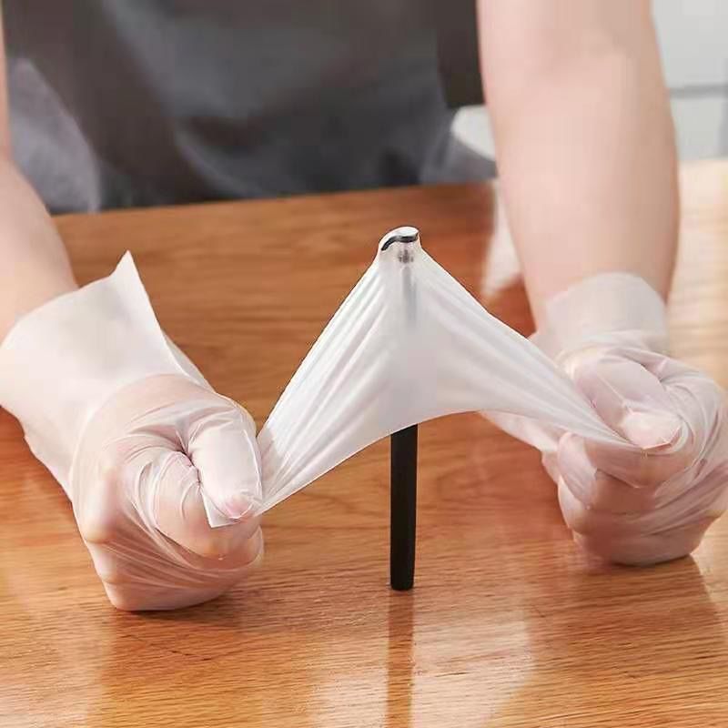 一次性手套食品级PVC餐饮烘焙透明加厚橡胶厨房专用防护乳胶手套