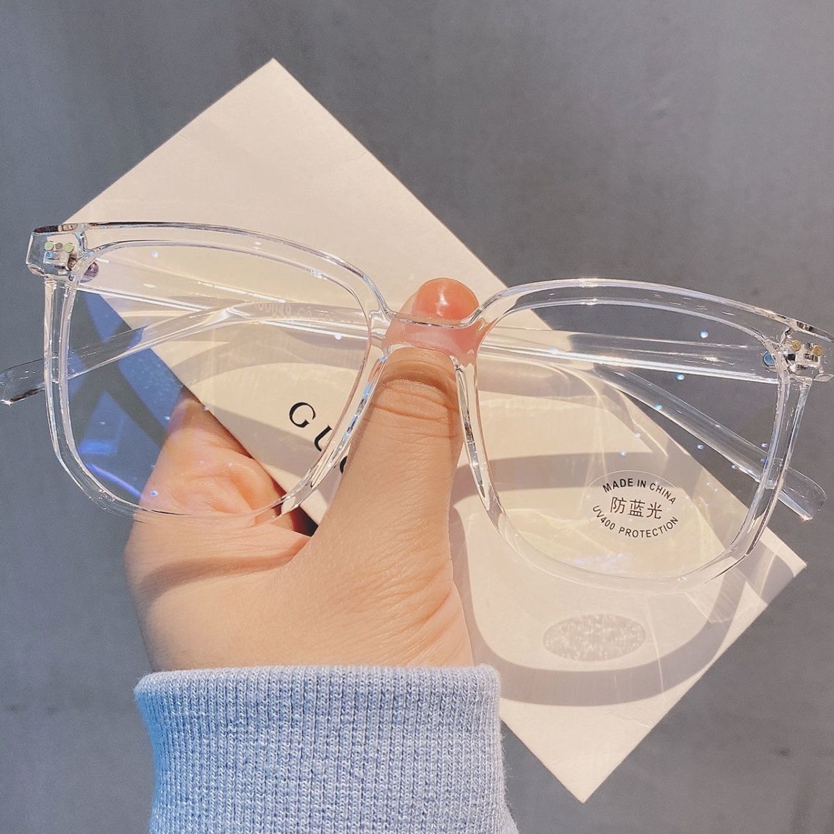 Anti-blue light anti-radiation anti-myopia glasses frame female Korean version of the trendy net red same style eye protection without degree flat light mirror male