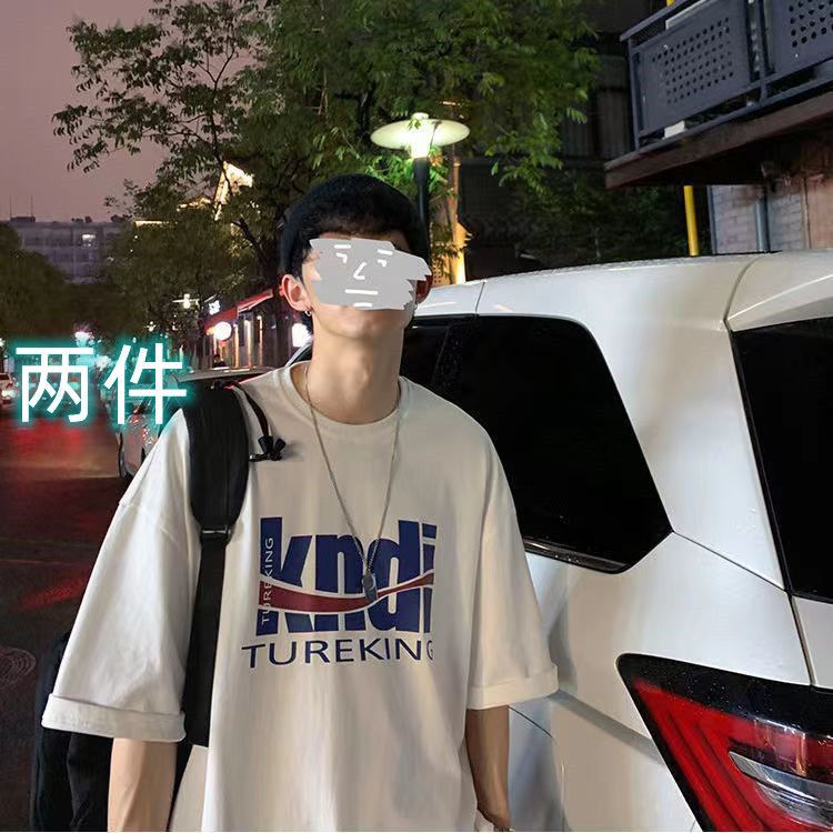 insgm純棉港風男士t恤字母潮牌百搭潮流超火cec短袖寬鬆2023大碼