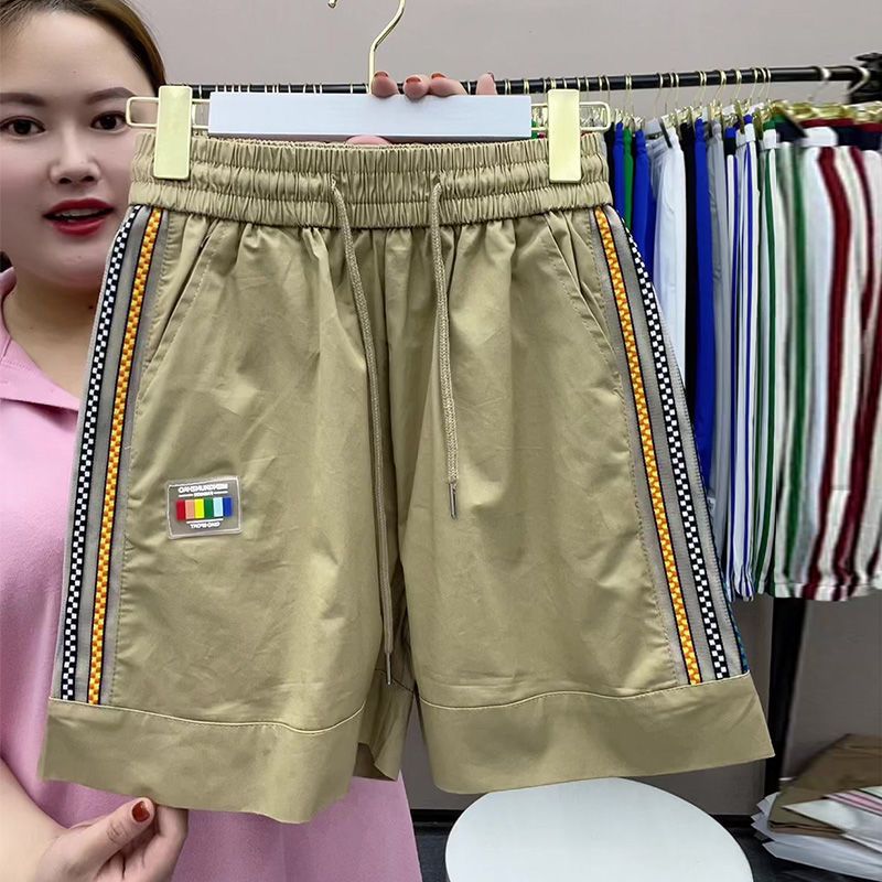 European goods  summer new style outerwear straight white shorts female loose slim high waist casual wide leg hot pants