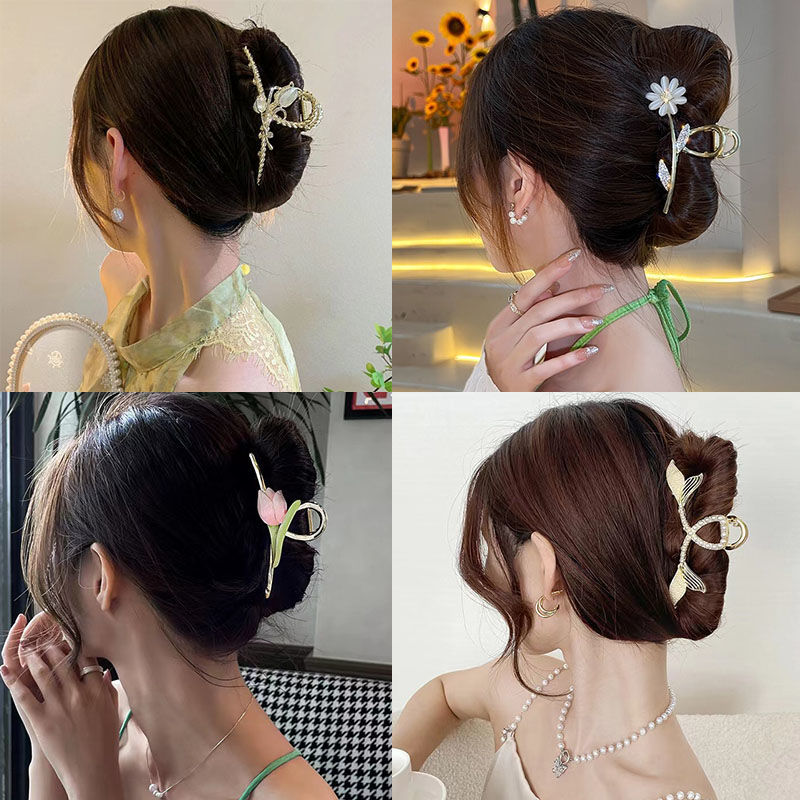 Summer new large metal hair clip elegant temperament back head clip shark clip hair multi-disc hair clip female