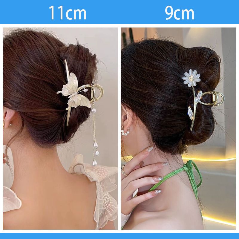 Summer new large metal hair clip elegant temperament back head clip shark clip hair multi-disc hair clip female