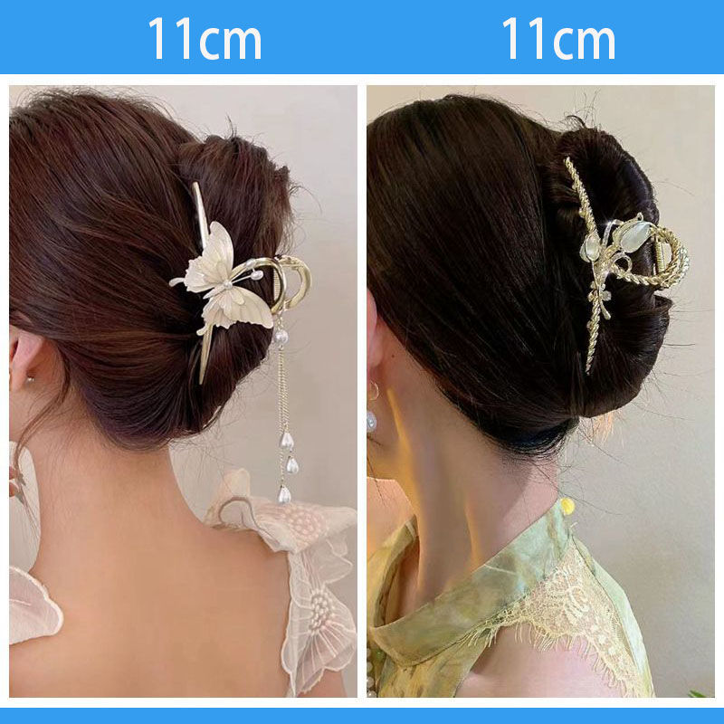 Summer new large metal hair clip elegant temperament back head clip shark clip hair multi-disc hair clip female