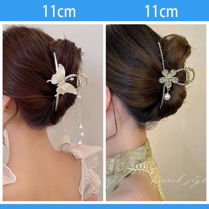 Summer new large metal hair clip elegant temperament back head clip shark clip hair multi-disc hair clip female