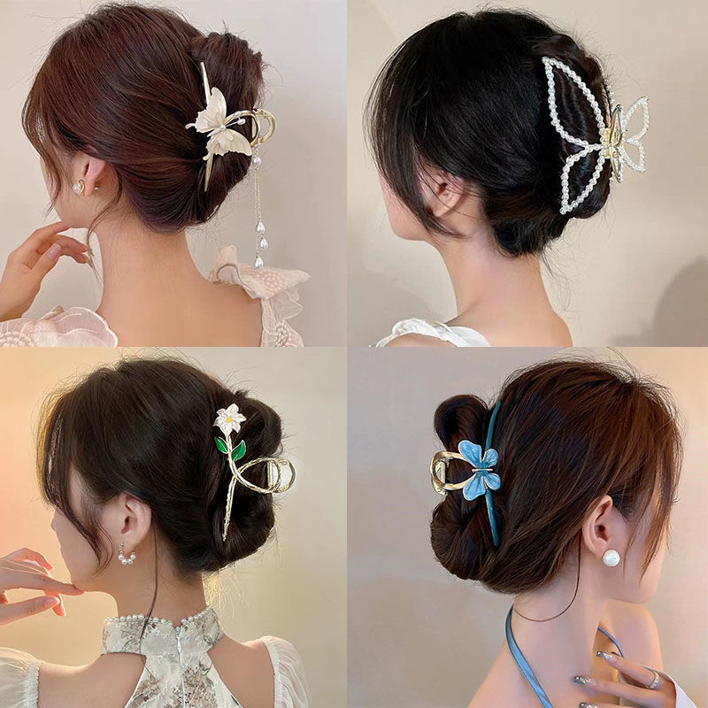 Summer new large metal hair clip elegant temperament back head clip shark clip hair multi-disc hair clip female