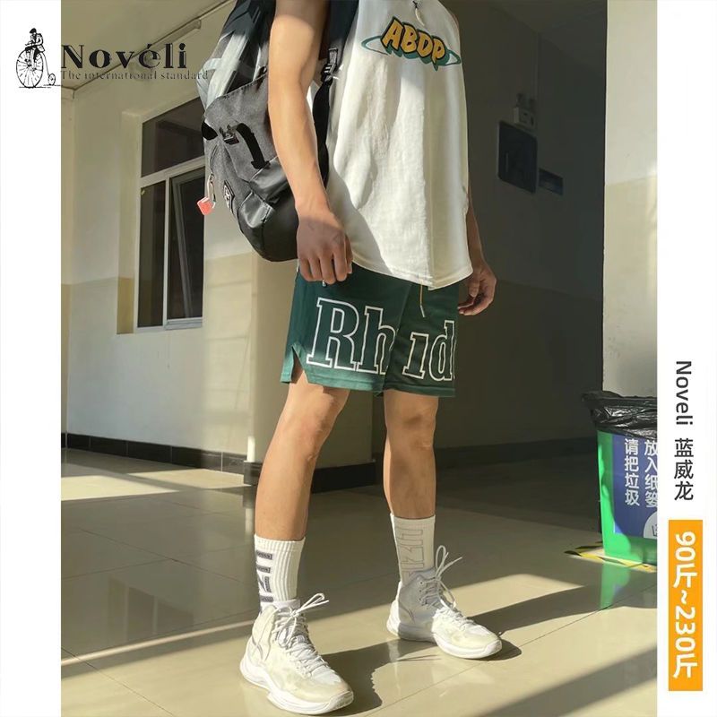 夏季薄款美式三分短裤男潮牌高街宽松速干休闲运动健身训练篮球裤