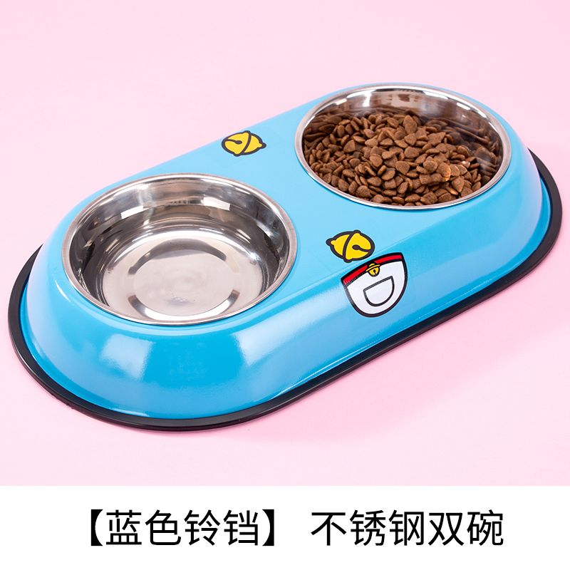Dog Bowl Dog Basin Cat Bowl Cat Food Basin Dog Anti-Tipping Double Bowl Cat Small and Medium Dog Automatic Drinking Water Pet Supplies