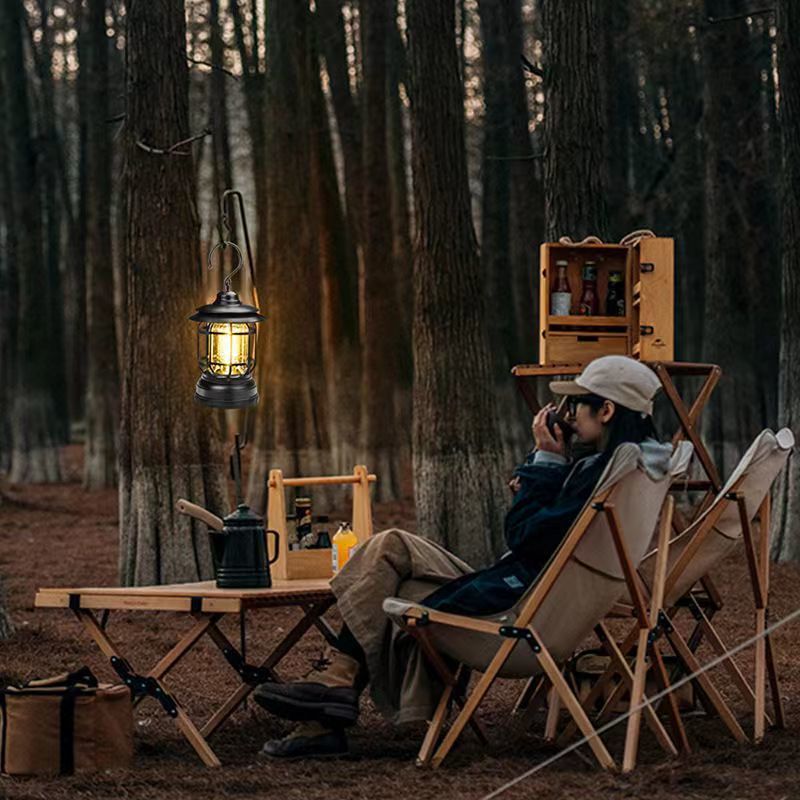 露营灯复古充电马灯户外野营地氛围照明家用超长续航手提帐篷挂灯
