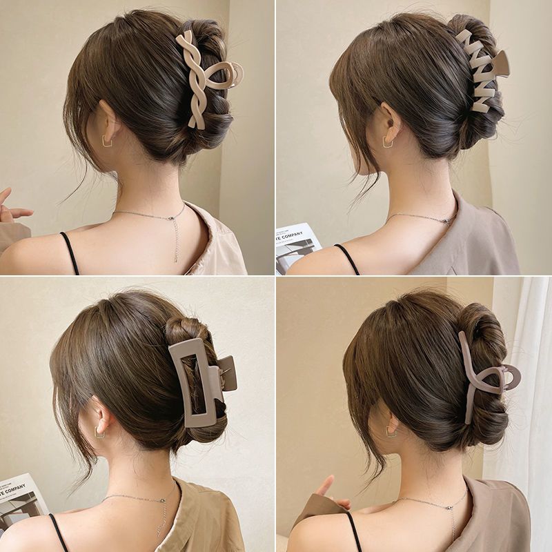 Clip combination women's summer large back head hairpin hairpin shark clip ins student high-end clip headgear