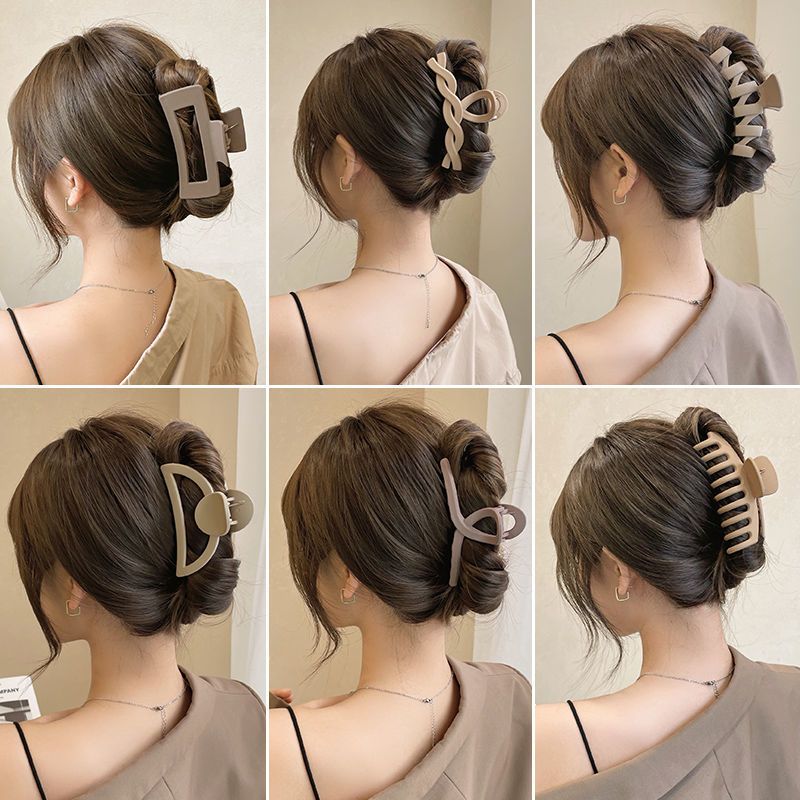 Clip combination women's summer large back head hairpin hairpin shark clip ins student high-end clip headgear