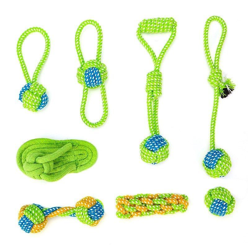 Dog Cotton Knot Toy Resistant to Grinding Teeth Relieving Boredom Alone Self-Hi Teeth Cleaning Teddy Corgi Bichon Small Dog Supplies