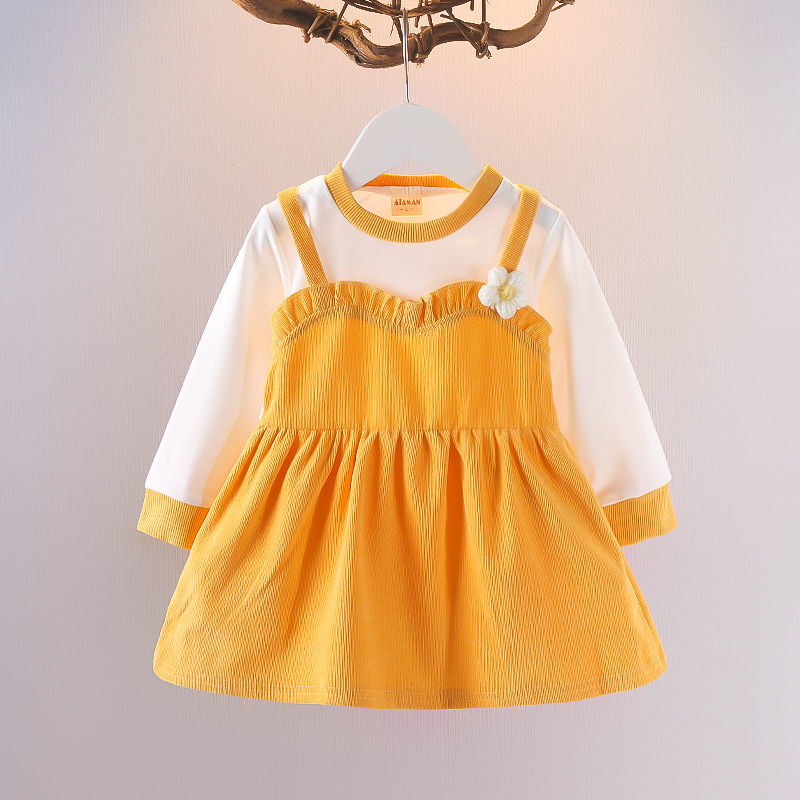 Baby girl princess dress autumn dress 2023 new 1-3 year old toddler dress 2 baby spring and autumn girl fashion dress