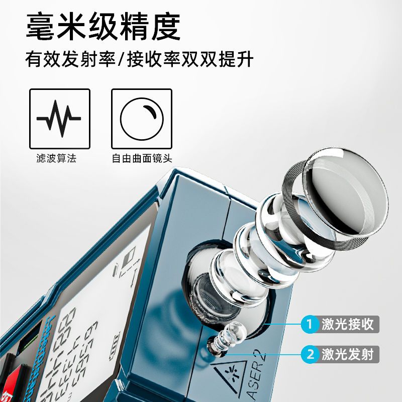富格激光测距仪高精度手持红外线测量尺距离测量仪量房神器电子尺