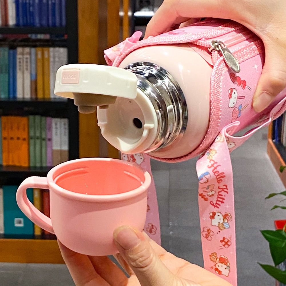 新款KT猫卡通保温杯学生便携可爱保温壶幼儿园女生便携水杯
