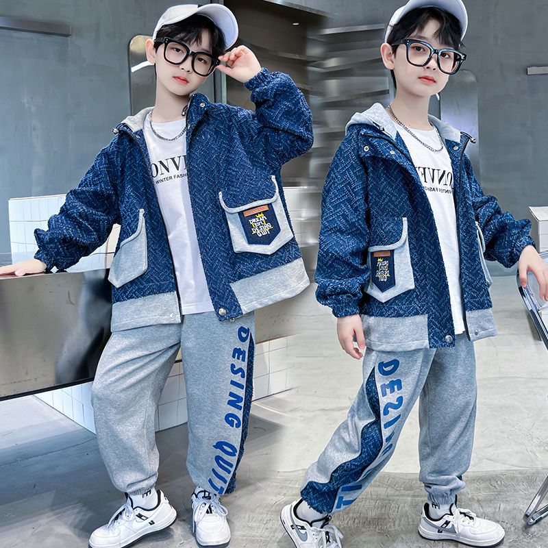 男童春秋裝套裝2022新款帥氣中大兒童衣服秋季運動洋氣網紅時髦潮