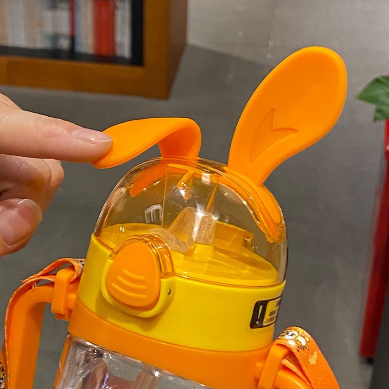 大耳兔幼儿园男女宝宝塑料杯子小学生男女宝宝卡通便携防摔水杯