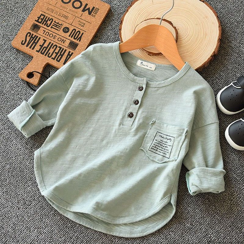 Children's long-sleeved T-shirt spring and autumn 2023 new boys' bottoming shirts, medium and large children's sweatshirts, loose and trendy tops