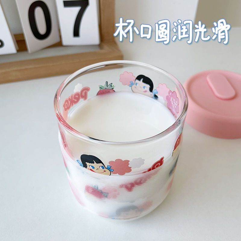 玻璃杯带盖吸管水杯可爱ins风高颜值女生夏季自制冷饮咖啡牛奶杯