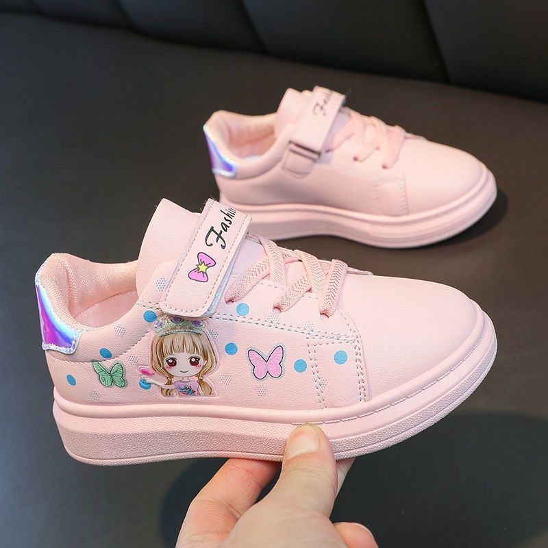 Girls' shoes 2022 spring season new children's shoes for big boys and girls Korean version of casual breathable sports shoes
