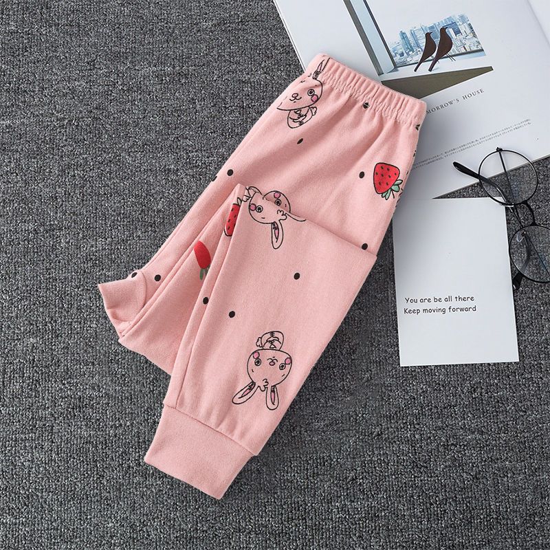 Children aged 1-15 years old, single pair of pure cotton long johns for girls, baby cotton wool pants, girls leggings, pajamas, spring and autumn inner wear