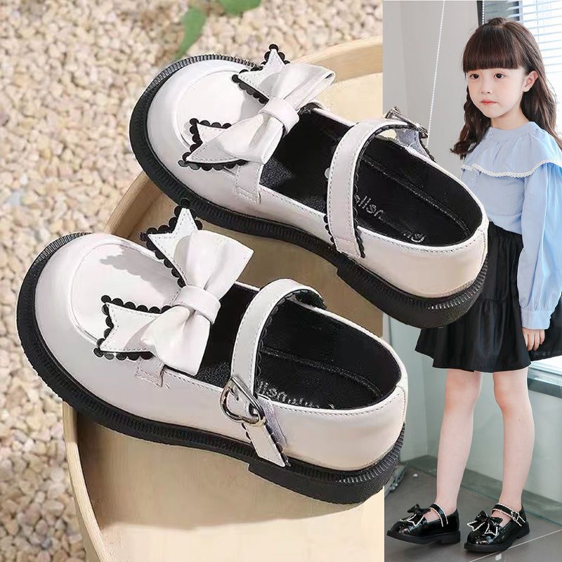 Small leather shoes girls princess shoes summer black single shoes Mary Jane shoes girls JK shoes soft bottom non-slip children's shoes