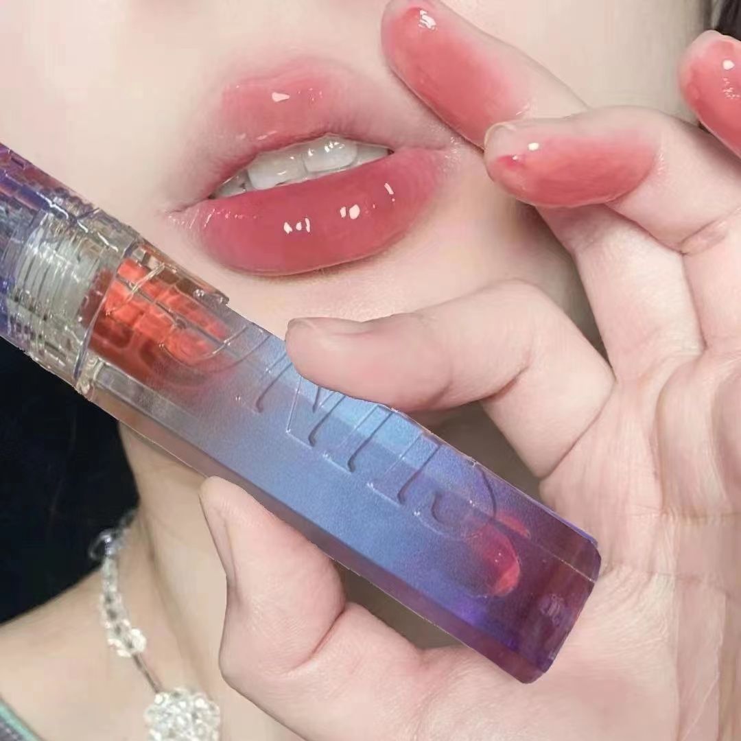 海鹽無花果派~夢紀鏡面水光唇釉灰粉色唇彩玻璃嘟嘟唇學生黨平價