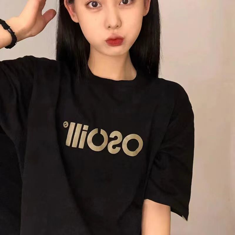 100%純棉短袖t恤女2022夏季寬鬆學生百搭顯瘦甜辣潮流鹽系學院風