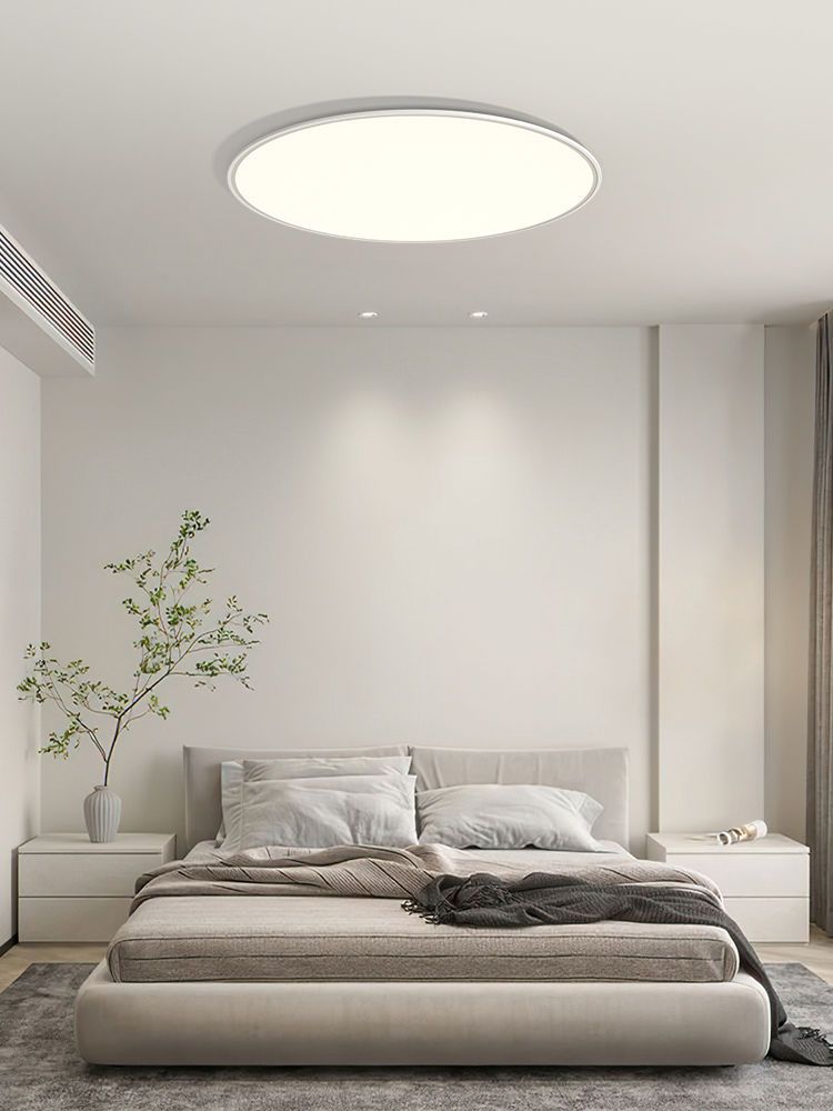 卧室吸顶灯简约现代大气北欧灯具创意圆形超薄led书房睡房主卧灯