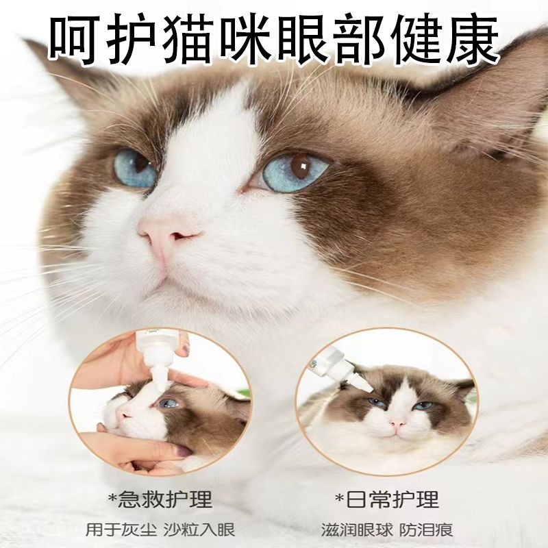 【猫咪洗眼液】清洁泪痕洗眼液杀菌消肿除眼屎去污垢宠物猫滴眼液
