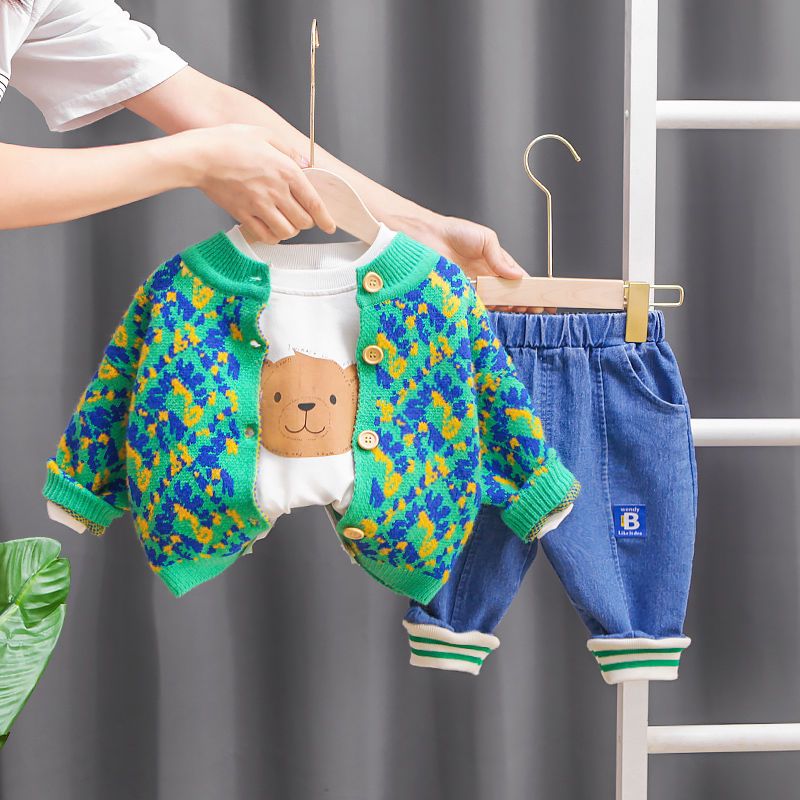 男宝宝秋装套装洋气1-3周岁小男童秋装帅气衣服婴儿童时尚三件套4