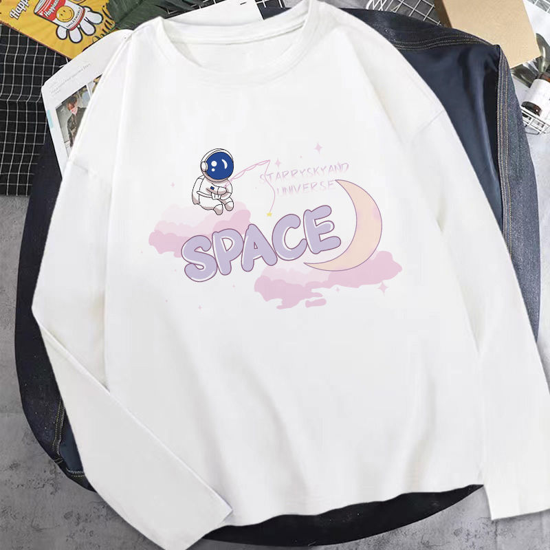 網紅港風長袖T恤女初秋韓版潮ins超火洋氣百搭寬鬆慵懶風chic上衣