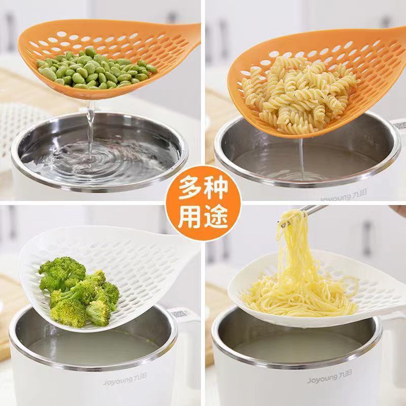 日式耐高温大号捞面漏勺厨房塑料面条家用沥水捞饺子漏勺叉筷套装