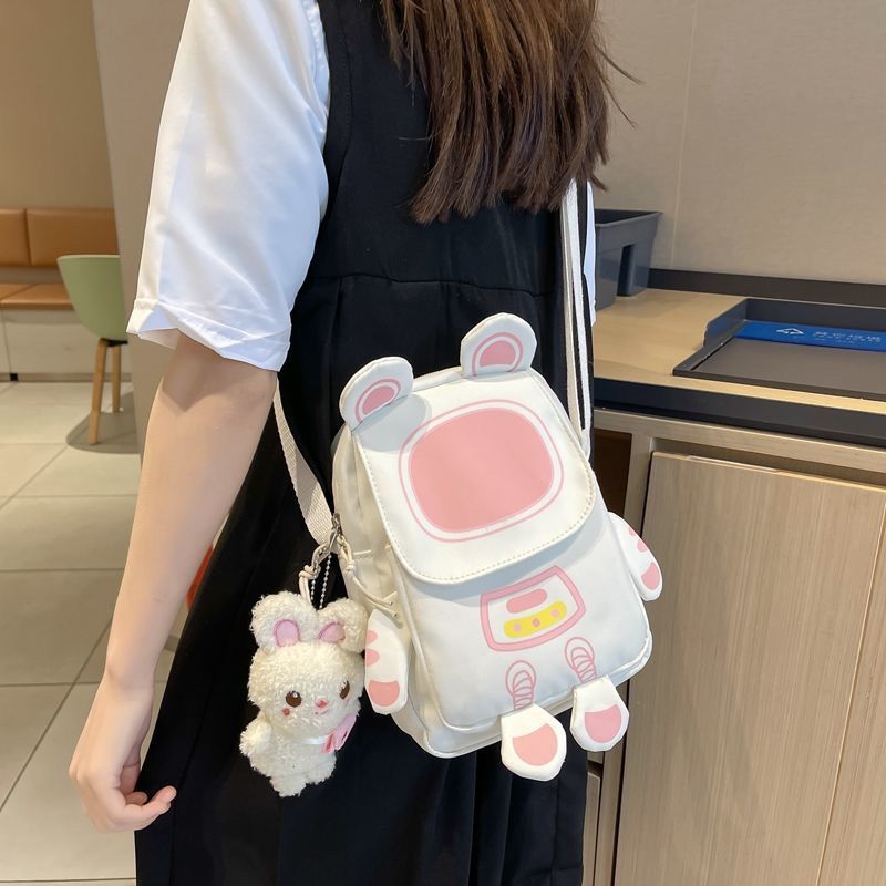 日系可愛小包包宇航員小清新休閒百搭單肩包原宿少女斜跨手機包