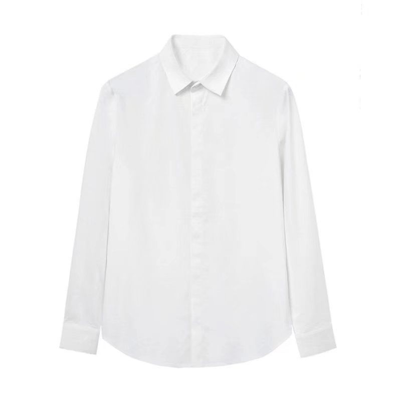 Black shirt men's long-sleeved trend handsome Korean version loose DK uniform men's jacket casual men's white shirt