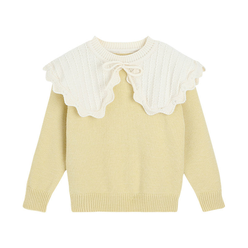 Children's clothing 2022 autumn new girls' autumn clothing college style knitted sweater children's sweater baby spring and autumn top trend