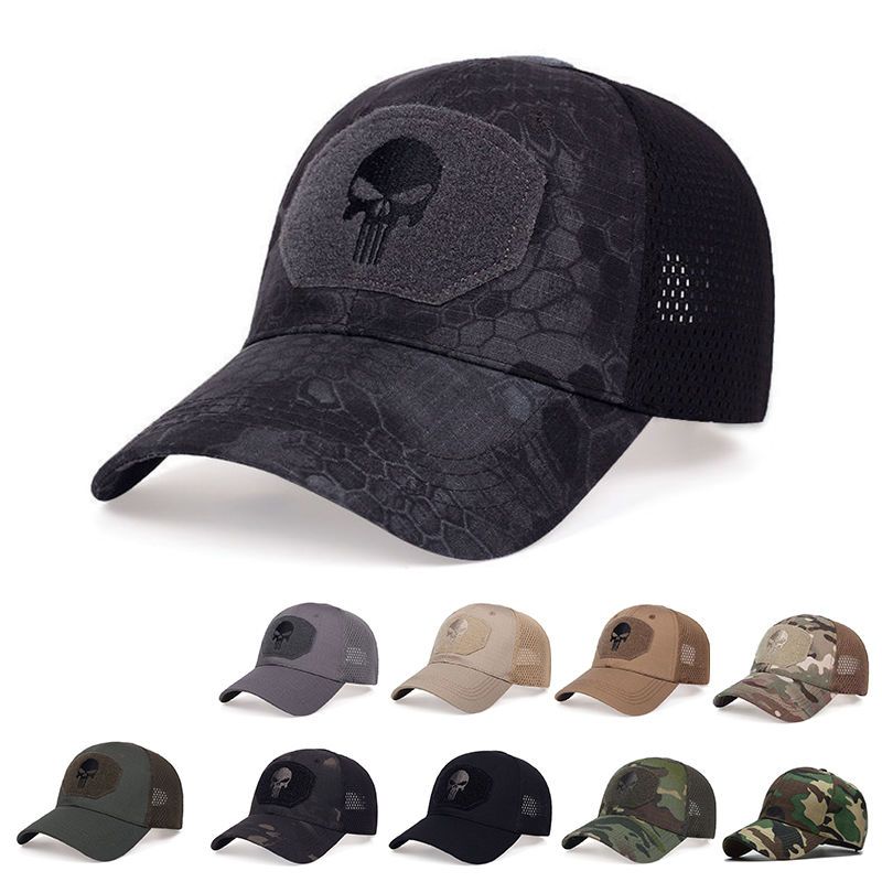 Tactical Camouflage Baseball Cap With Velcro For Men Sun Protection_voghion.com