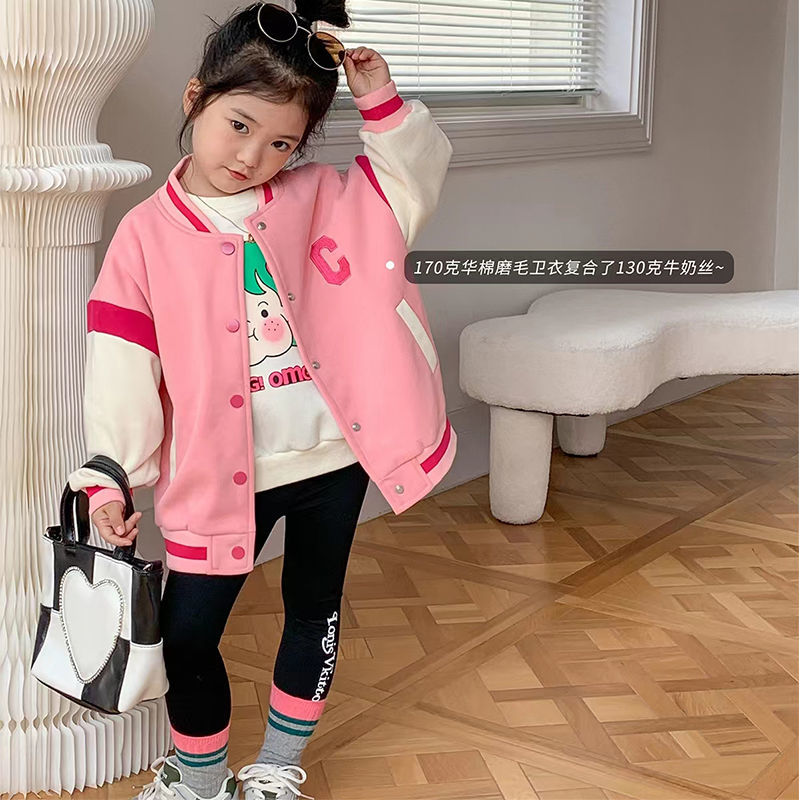 女童春季新款童装儿童韩版棒球服洋气外套宝宝夹克春秋上衣潮