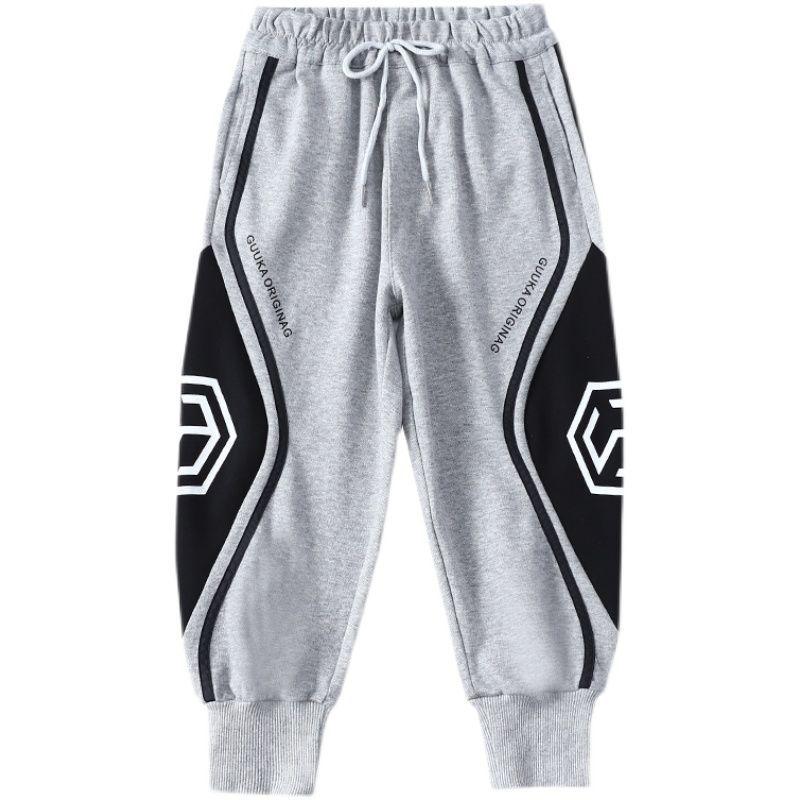 Boys' trousers spring and autumn style  new middle and big children's trousers handsome fried street sports pants thin section children's casual pants