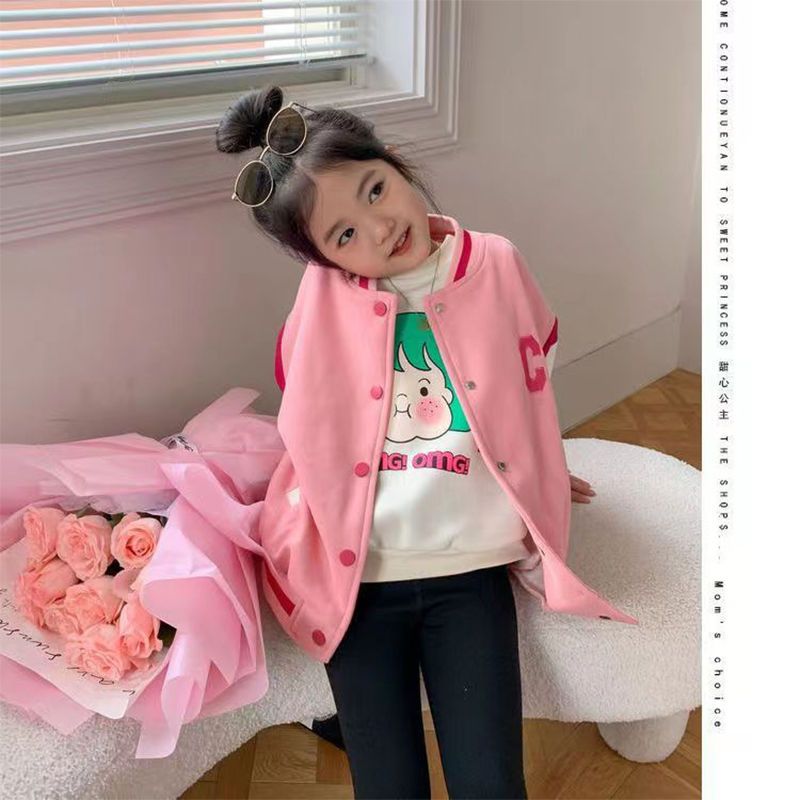 女童春季新款童装儿童韩版棒球服洋气外套宝宝夹克春秋上衣潮