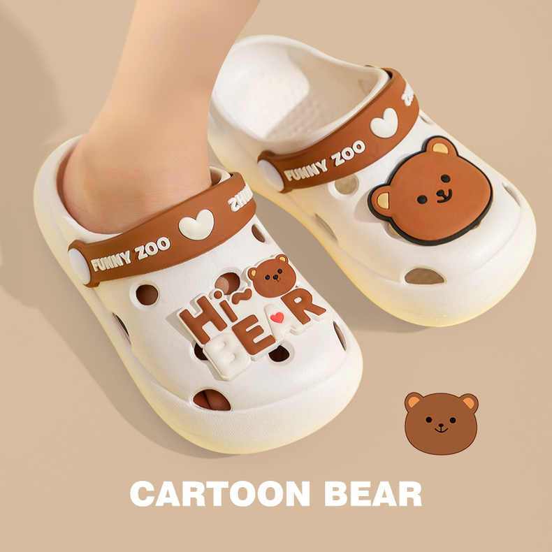  children's slippers Baotou hole shoes boys and girls non-slip children soft baby sandals and slippers sandals summer