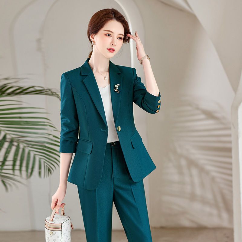 時髦職業氣質西裝套裝女秋季2022新款時尚韓版洋氣顯瘦御姐兩件套