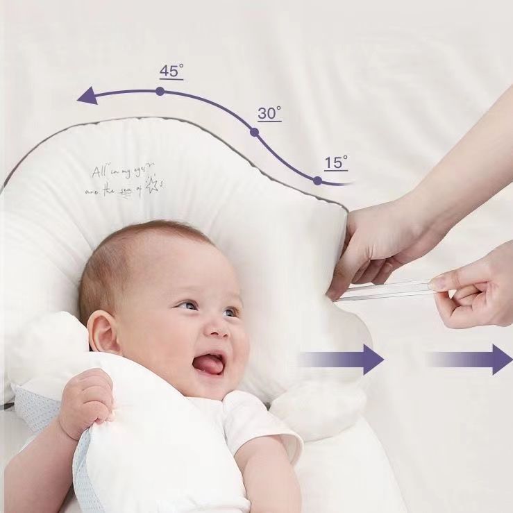 Baby stereotyped pillow correction correction anti-biased newborn baby comfort 0 to 6 months 1 year old summer breathable