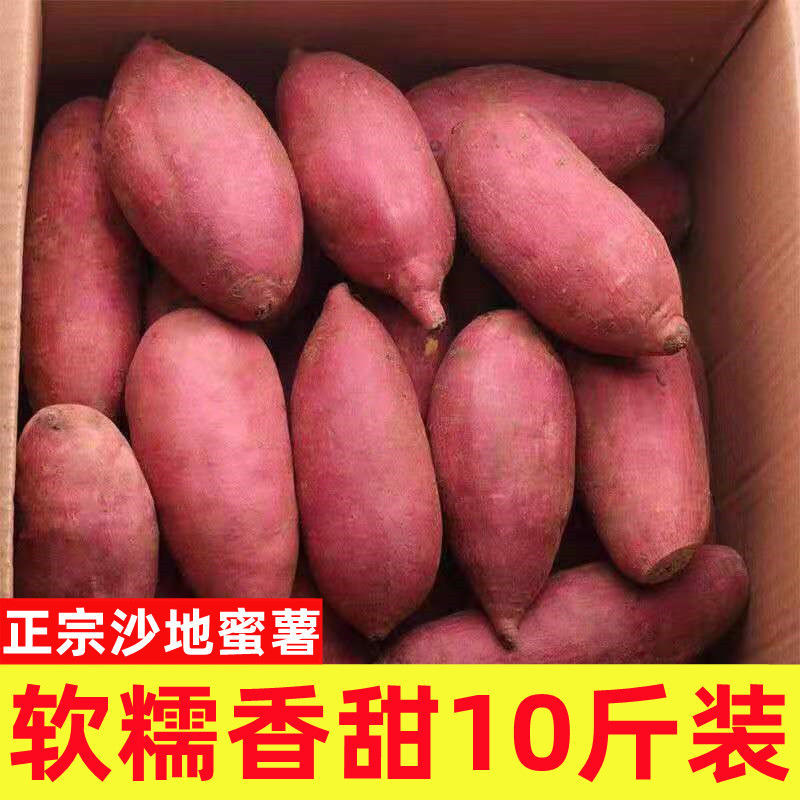 【西瓜红】超甜沙地蜜薯新鲜红薯板栗薯糖心红心山芋地瓜批发
